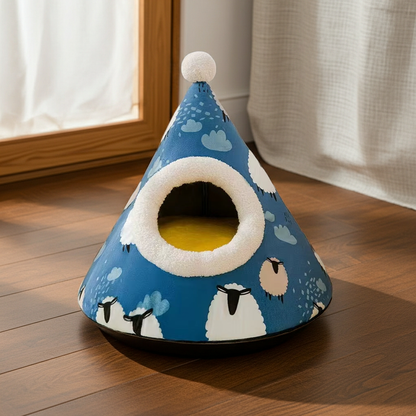 CozyPaws Tent Nest – All-Season Hideaway Bed for Dogs and Cats