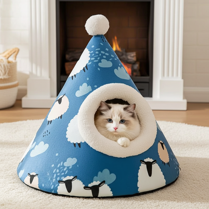 CozyPaws Tent Nest – All-Season Hideaway Bed for Dogs and Cats
